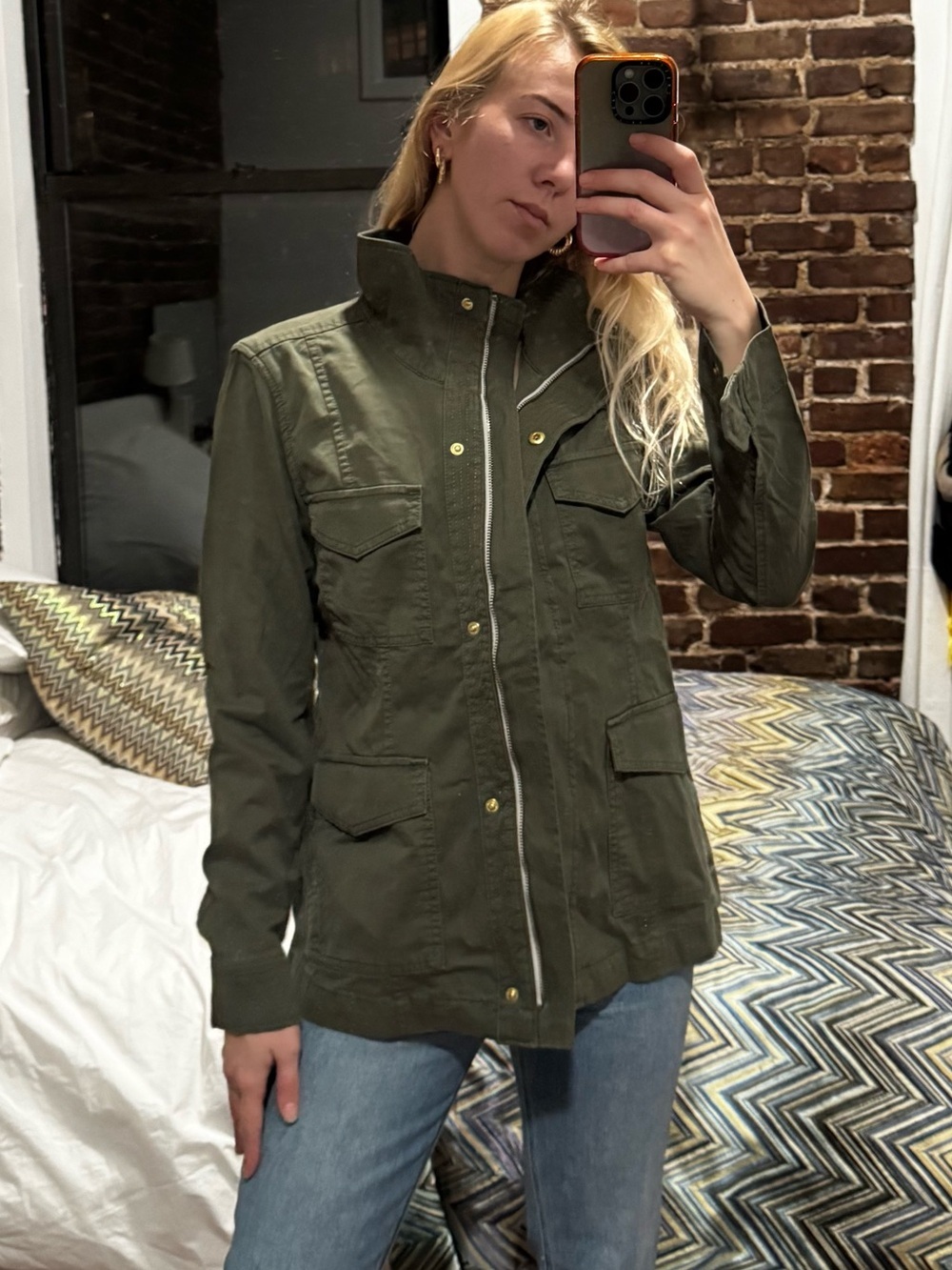 Banana Republic Olive Utility Jacket with Front Pockets - Picture 3 of 8